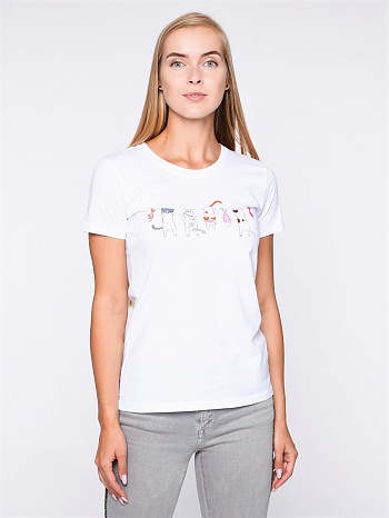 Модная женская футболка Коты